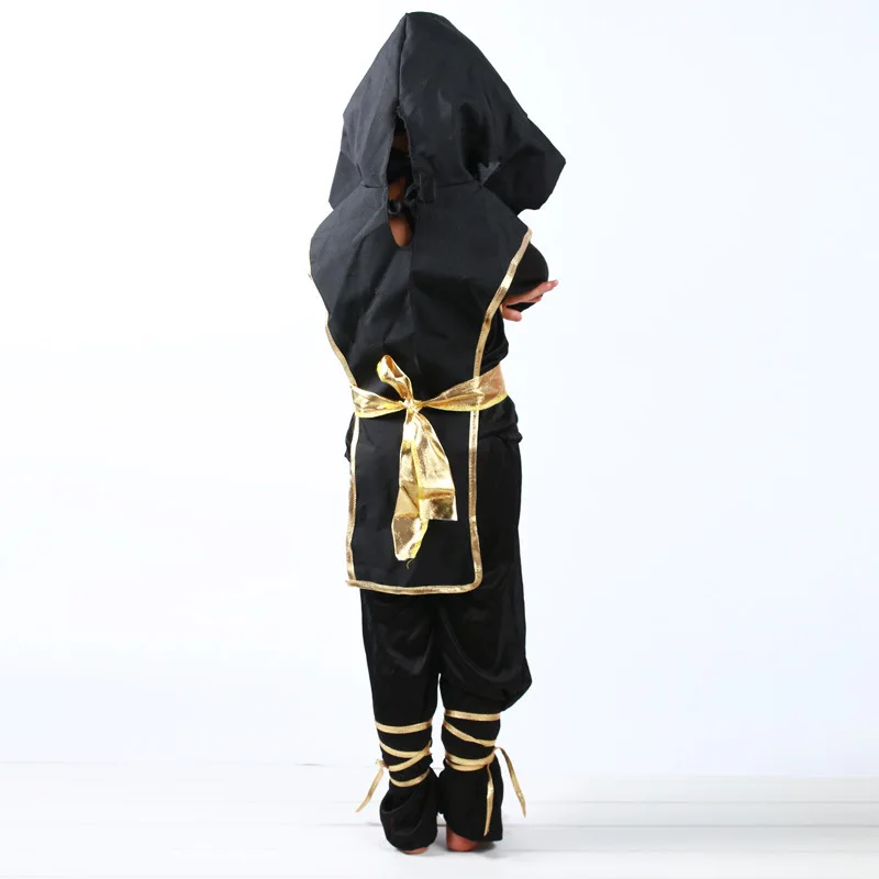 Kids Ninja Costume Uniforms Boy Girl Halloween Party Fancy Costumes Children Warrior Samurai Ninja Cosplay Suit Clothes Set Gift anime dress