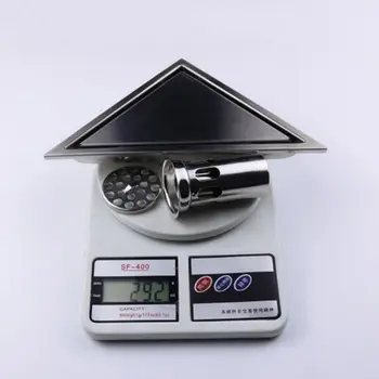 

Stainless Steel Triangle Invisible Floor Drain Shower Room Bathroom Balcony Bathroom Dual-Use Deodorant Floor Drain 35ED