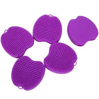 

Lip Makeup Lipstick Makeup Brush Cleaner Scrubber Pad Silicone Cosmetic Cleaning Pad Tools Dark Purple Liquid Lipstick