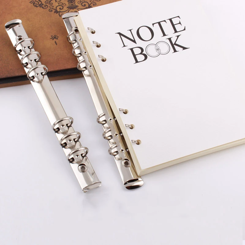 

1pc A5 Metal Loose Leaf Book Spiral Binder 6 Rings Notebook Folder DIY Album Scrapbook Clips Binder Office Desk Calendar Circle