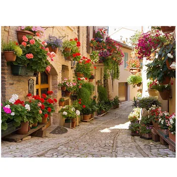 

5D Diy Diamond Painting Cityscape Embroidery Omnidirectional Diamond Cross Stitch Flower Rhinestone Mosaic Painting Home Decor