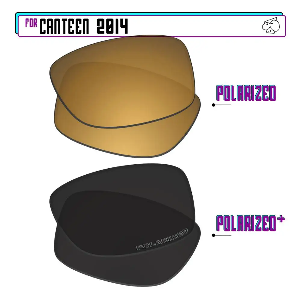 

EZReplace Polarized Replacement Lenses for - Oakley Canteen 2014 Sunglasses - BlackPPlus-GunmetalP