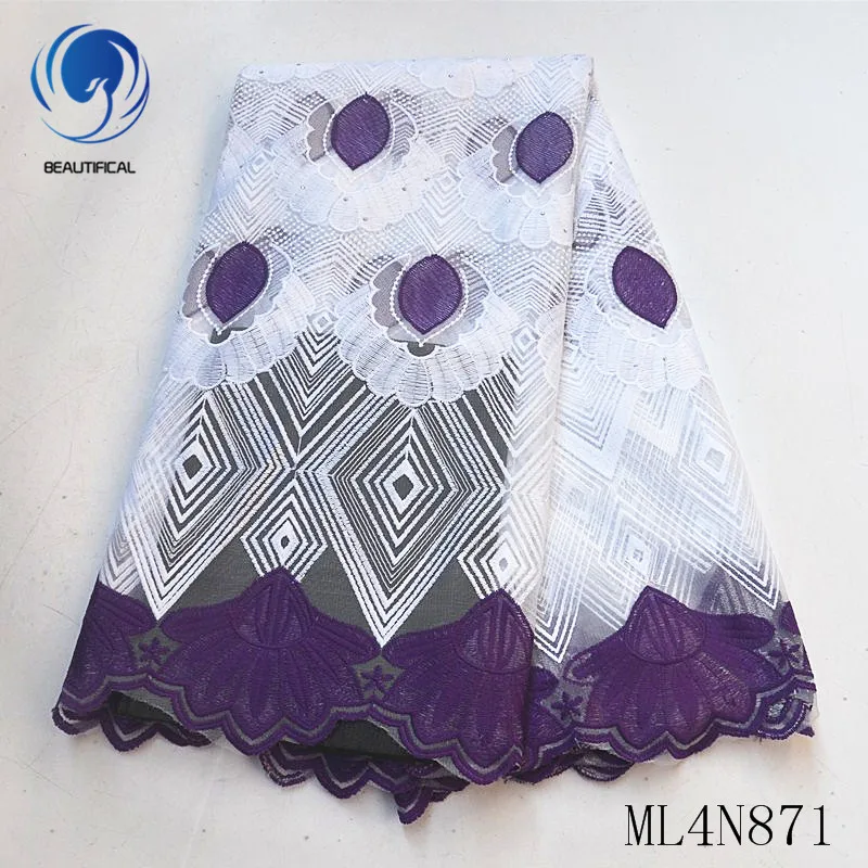 Beautifical african lace fabrics Latest style net embroidery fabric 5yards french with stones ML4N871 | Дом и сад