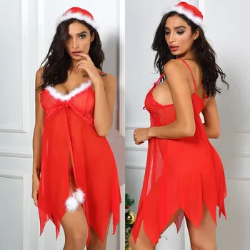 

Nuisette Sexy Night Dress Women Sexy Sleepwear Women Sexy Nightwear Red Nighty Nuisette Femme ночная сорочка женская ночнушка