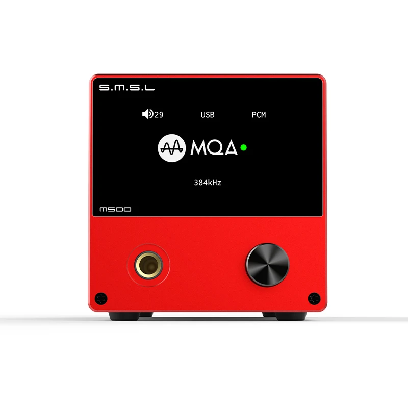 SMSL M500 XMOS XU-216 поддерживает MQA D/A чип ES9038PRO поддерживает DoP и собственный DSD 32 бит/768 кГц и DSD512 с пультом дистанционного управления
