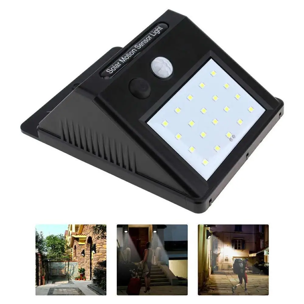 Waterproof 20 LED Solar Lights Motion Sensor Wall Light Outdoor Garden Yard Lamp