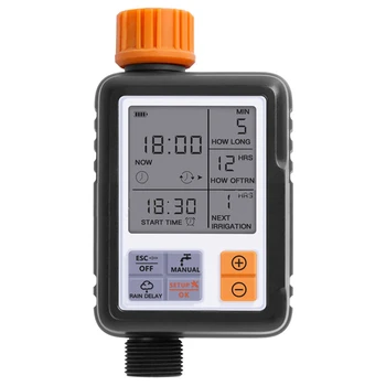 

Lcd Screen Nozzle Controller Outdoor Garden Automatic Watering Timer Intelligent Watering Large Screen Automatic Watering Timing