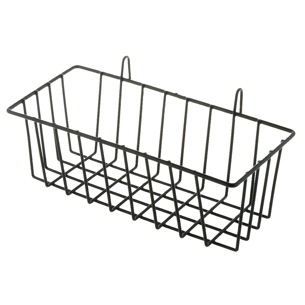 Wall Decoration Wall Mounted Organizer for Wall Grid Grid Basket With Hooks Wire Storage Shelf Rack for Home Supplies Gold Surethingz Wire Wall Basket 
