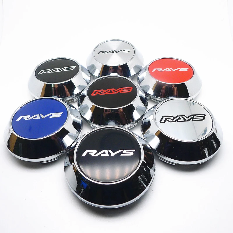 Bujes de tapa central de rueda para RAYS, emblema de estilo de coche, insignia, Logo, cubierta de accesorios de pegatinas de 45mm, 69mm, piezas|Tapacubos de rueda central| - AliExpress