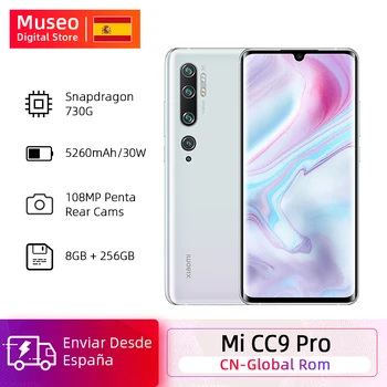 

New Global Rom Xiaomi Mi CC9 Pro 8GB 256GB Snapdragon 730G Smartphone 108MP Penta 5 Cameras 6.47''AMOLED Screen 5260mAh Battery