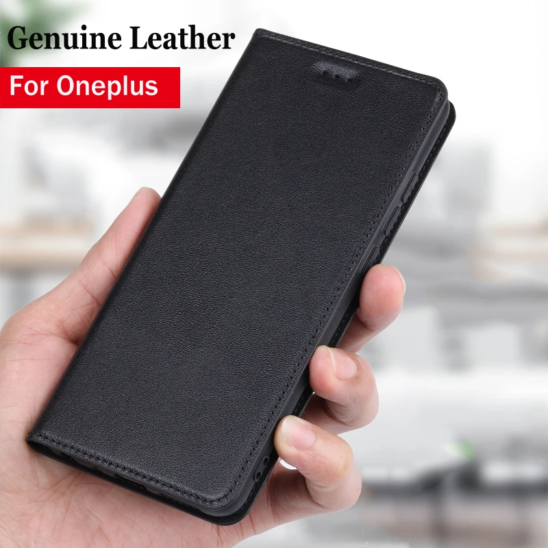 Чехол-книжка из натуральной кожи для oneplus 3 3T 5 5T 6 6T 7 7T 8T 9 pro Nord 2 CE N10 N100 N200 | Мобильные