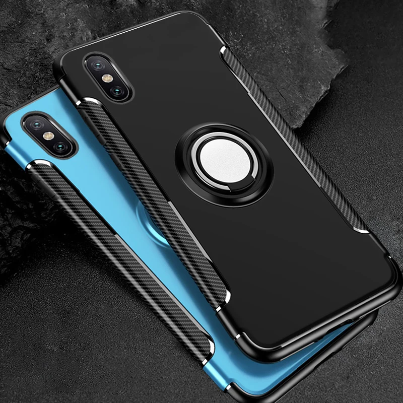 Ring Armor Phone Cases For Iphone 11 Pro Max  X XR XS 7 8 5 5s SE 6 6S Plus Cover Bumper Silicone Hard PC Soft Back Cover Case