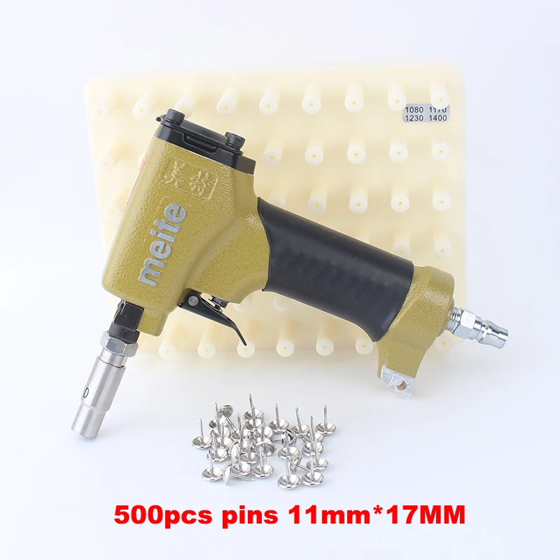 Pistola de Pinos Pneumáticos com 500 Meite Pces Thumbtacks Pinos 11mm * 17mm 1170