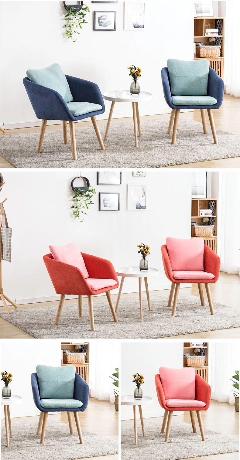 Креативное Скандинавское офисное кресло для спальни, одноместный диван, ресторан со спинкой, обеденный стул, современный минималистичный домашний ленивый стул
