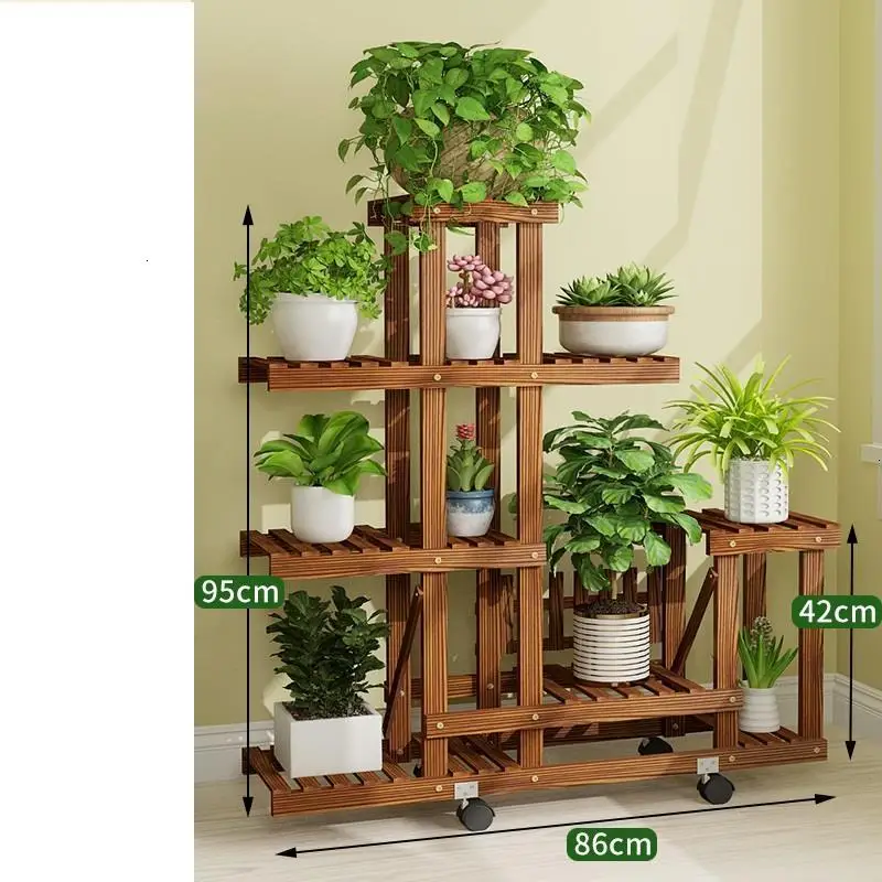 Madera Estante Flores Крытый горшок плантенреккен Repisa Para Plantas балкон полка Dekoration открытый цветок стенд - Цвет: MODEL A