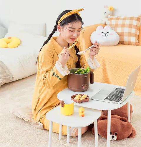 미니 전기 멀티 쿠커, 휴대용 전기 전골 요리 기계, 전기 노란색 샐리 브라운 냄비, 주양 조영, 220V 6