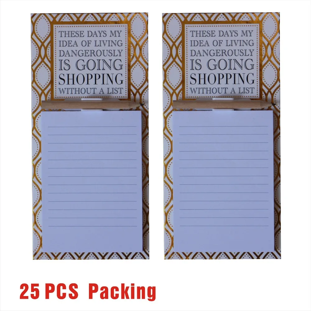 Magnetic Memo Pad -Shopping -25 PCS packing 01