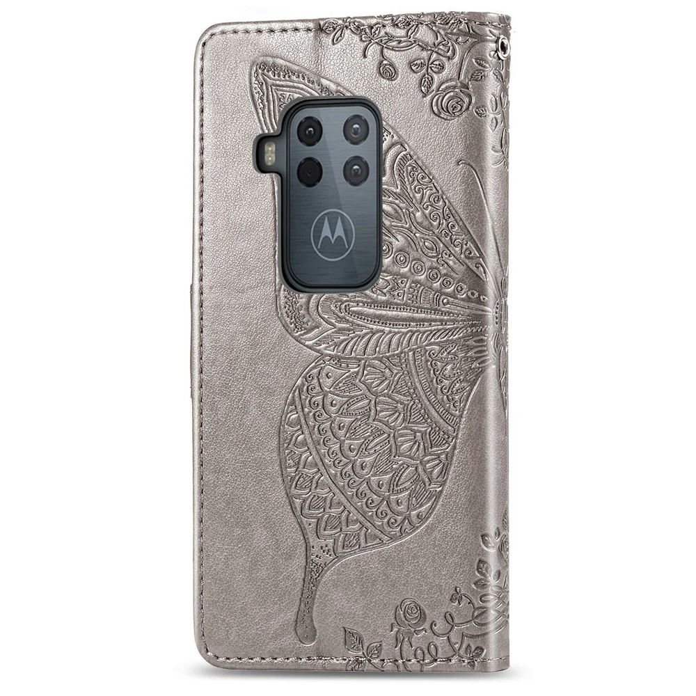 Модный кожаный чехол-книжка для Motorola One Zoom, чехол с бабочкой, чехол-кошелек с цветком для Motorola Moto One Pro, чехол для телефона