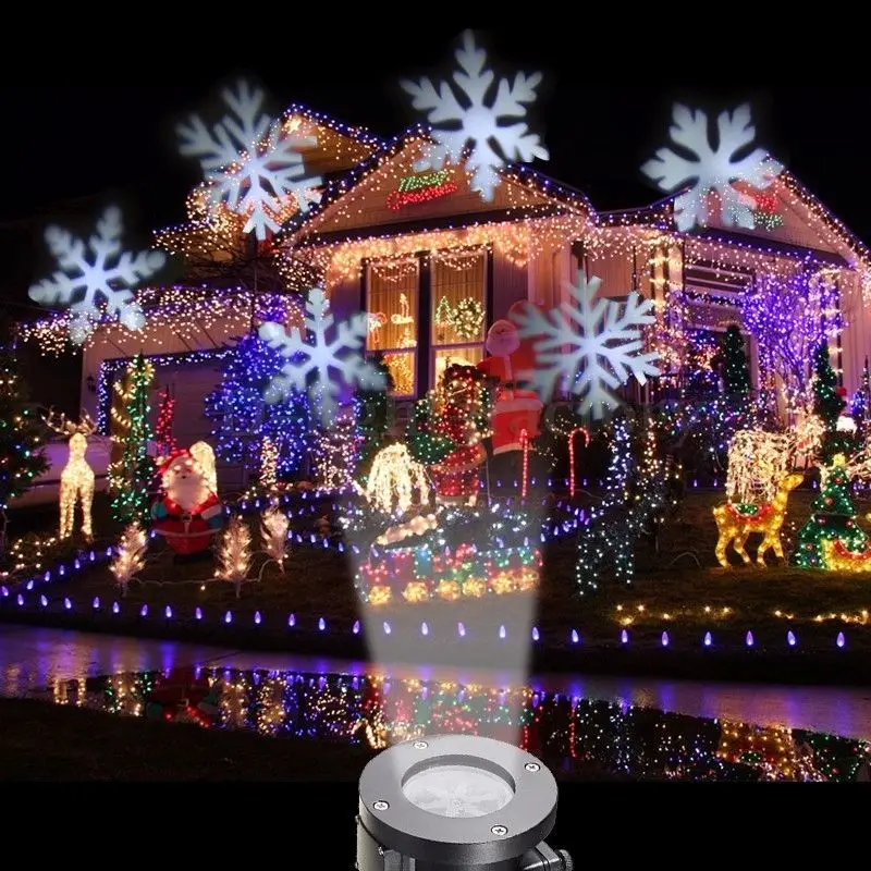 12 моделей проекционная лампа Рождество открытый вечерние пейзаж, украшение для дома