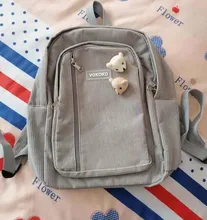 Mochila de pana a rayas para mujer, bolso escolar para chicas y adolescentes, de lujo, estilo Harajuku, a la moda, para estudiantes
