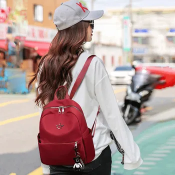 

2020 New Style Simple Fashion Travel Backpack Backpack Women's Korean-style Versatile Casual Waterproof Oxford Cloth WOMEN'S Bag