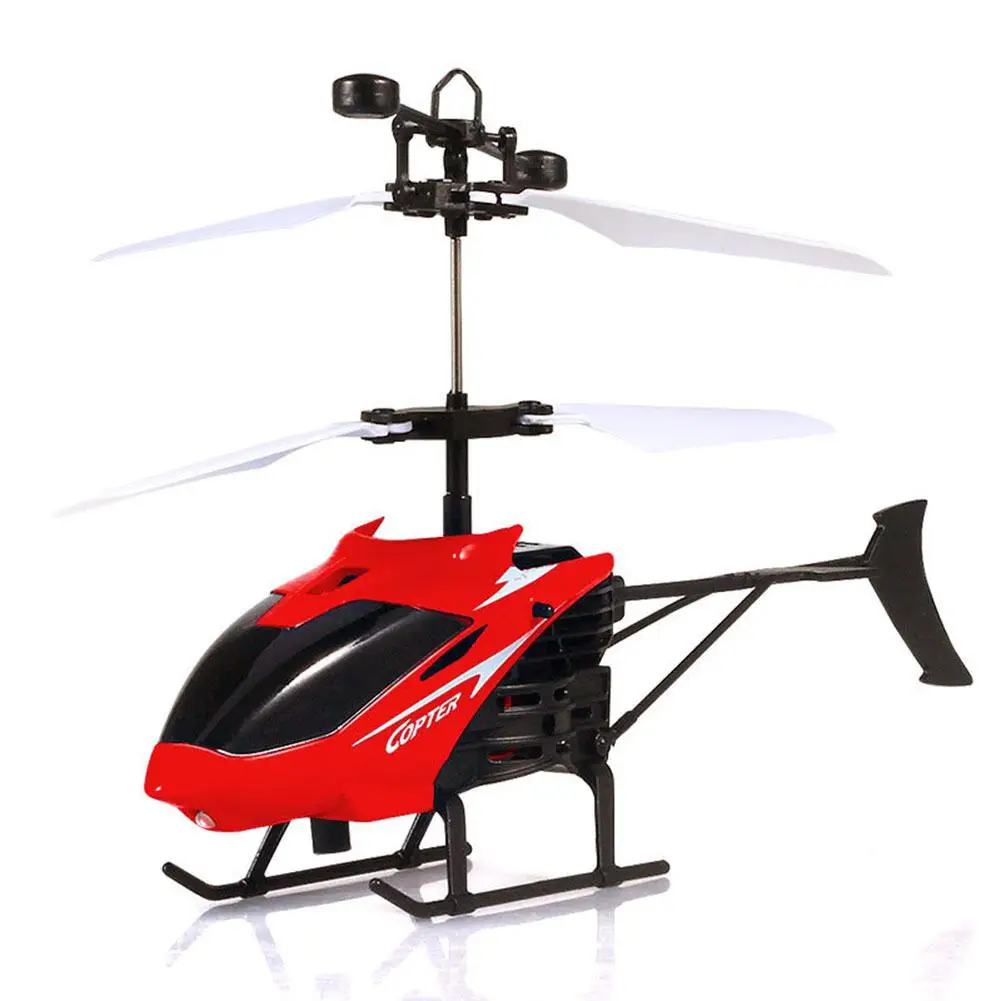 

Mini Induction Helicopter Flashing Light Chargeable Aircraft Remote Sensing Plane Toys for Kids