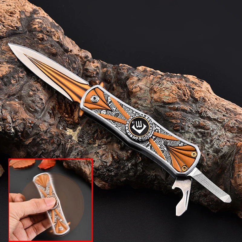 

Pocket Knife Multi-function Folding Tactical Survival Knives Hunting Camping Knife Damascus Knives Hand EDC Tool Fidget Spinner