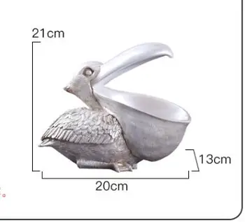 

New soft decoration living room door key storage cabinet shoe entrance decoration The pelican statue home decoration accessories