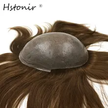 Hstonir натуральный волос европейский парик из настоящих волос в человеческих парики протезирование Capilares для мужчин полная тонкая кожа инъекции H076