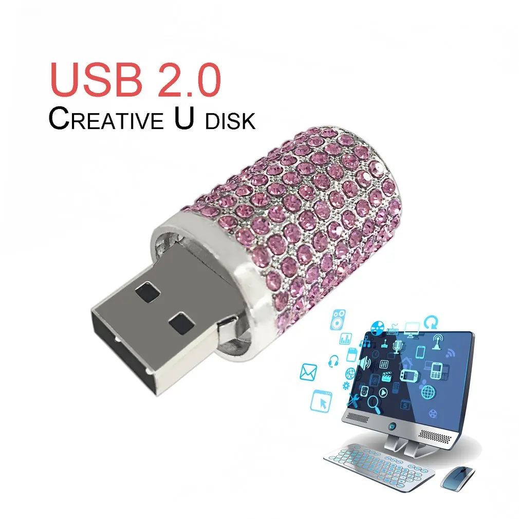 Plug & Play USB2.0 флеш накопитель цинковый сплав цилиндрическая форма губной помады