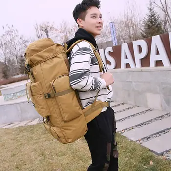 

One Strap Shoulder Unisex Travel Bag Mountaineering Backpack Hiking Polyester 70L Nylon Fabric Camping Cycling Folding Backpack