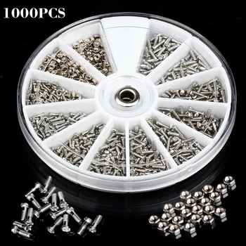

1000pcs Screws Nuts Assortment Kits M1 M1.2 M1.4 M1.6 Stainless Steel Screwdriver Repair Tools Accessories