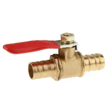10mm Hose Barb Red Handle Pagoda Brass Water Oil Air Gas Fuel Line Shutoff Ball Valve Pipe Fittings