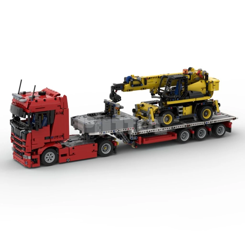 ild marv seksuel MOC-55263 + 83098 Scania Truck with Steerable Carriage Boy Gift Puzzle  Technology Assembly Compatible with LEGO Brick Toys