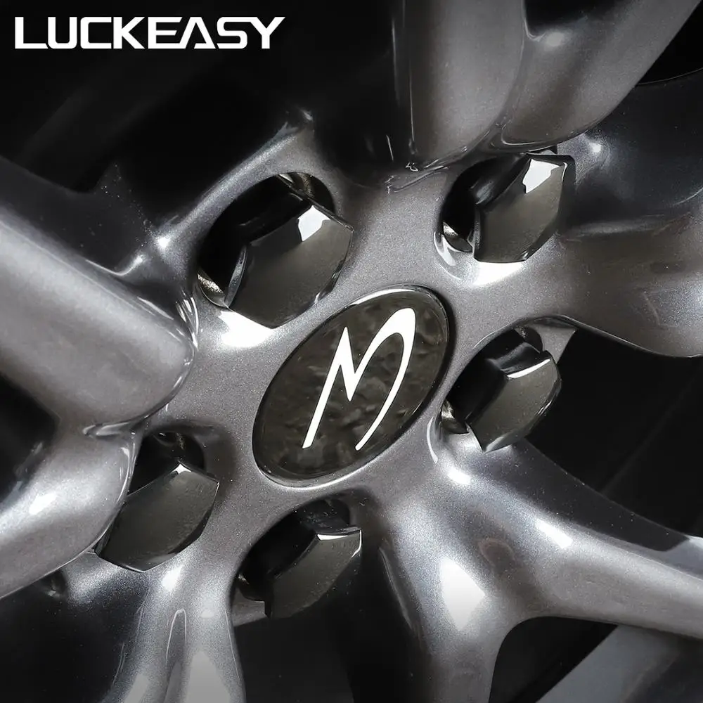 LUCKEASY для Tesla модель 3- Aero комплект колпачков для колес комплект центральной крышки и колпачок гайки колеса 20шт(зеркальный раздел