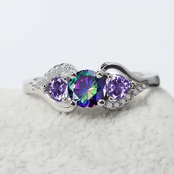 

Fashion Trendy Colorful Water Drop Ring Elegant Temperament Women Jewelry Send Friends Delicate Jewelry Gifts Free Shipping
