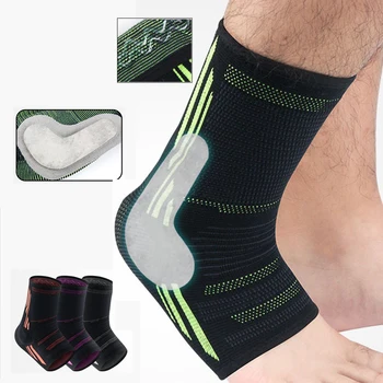 

2020 New Men's Ankle Support Brace Black Running Football Joints Protection Bandage Elastic Ankle Brace Band Guard Sport Safety