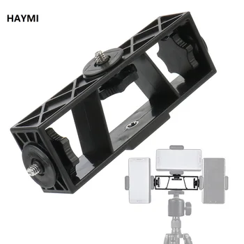 

Three Position Multi Camera Stand Clip Bracket Holder 3-Position Mobile Phone Tripod 1/4 Connector Mount Video Live Broadcast
