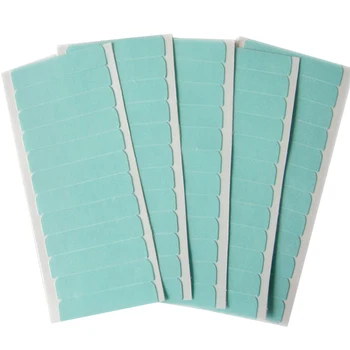 

5 Sheets 60pcs Hair Tape Adhesive Glue 4cm*0.8cm Double Side Tape Waterproof For Lace Wig Hair Extension Tool