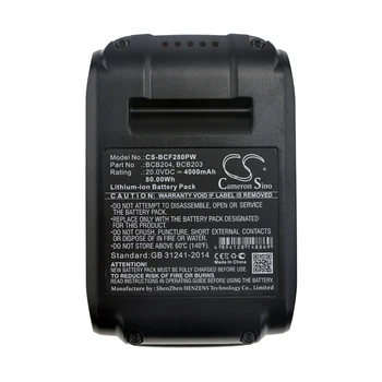 

Cameron Sino Battery for BOSTITCH BCF28WWB BCF30PTB BCN680D1 28 DEGREE WIRE WE Replacement BCB203 BCB204 BCB204-10 4000mAh