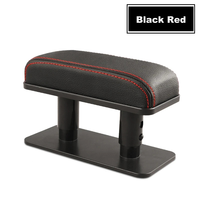 Black red Универсальная автомобильная дверь, регулируемый подлокотник, авто-Стайлинг, центральный магазин, содержимое коробки, подлокотник, накладка, локоть, поддержка, аксессуары - Название цвета: Black red