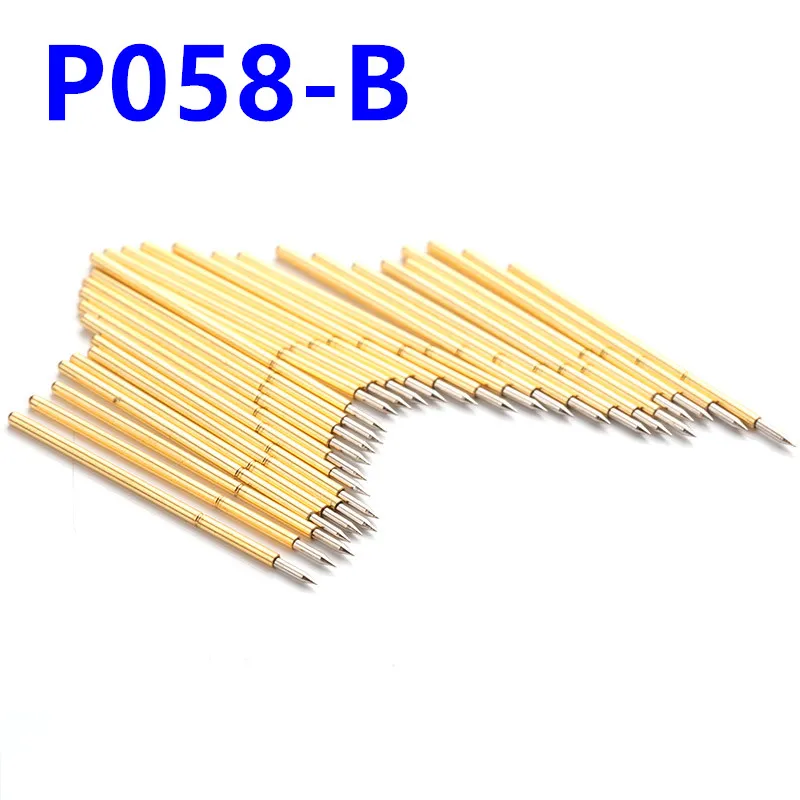 20/100PCS P058-B sonda placcata in oro durevole perno di prova in metallo lunghezza della sonda 15mm sede dell'ago sonda di prova a molla P058-B1 Pogo Pin