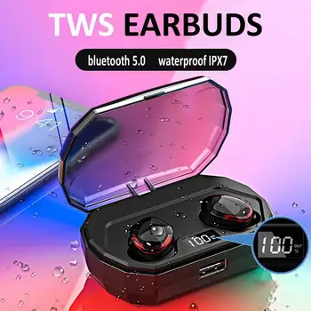 

LEORY R10 TWS Wireless bluetooth 5.0 Earphone IPX7 Waterproof Sport Earbuds Noise Reduction HiFi Stereo Headset with Mic