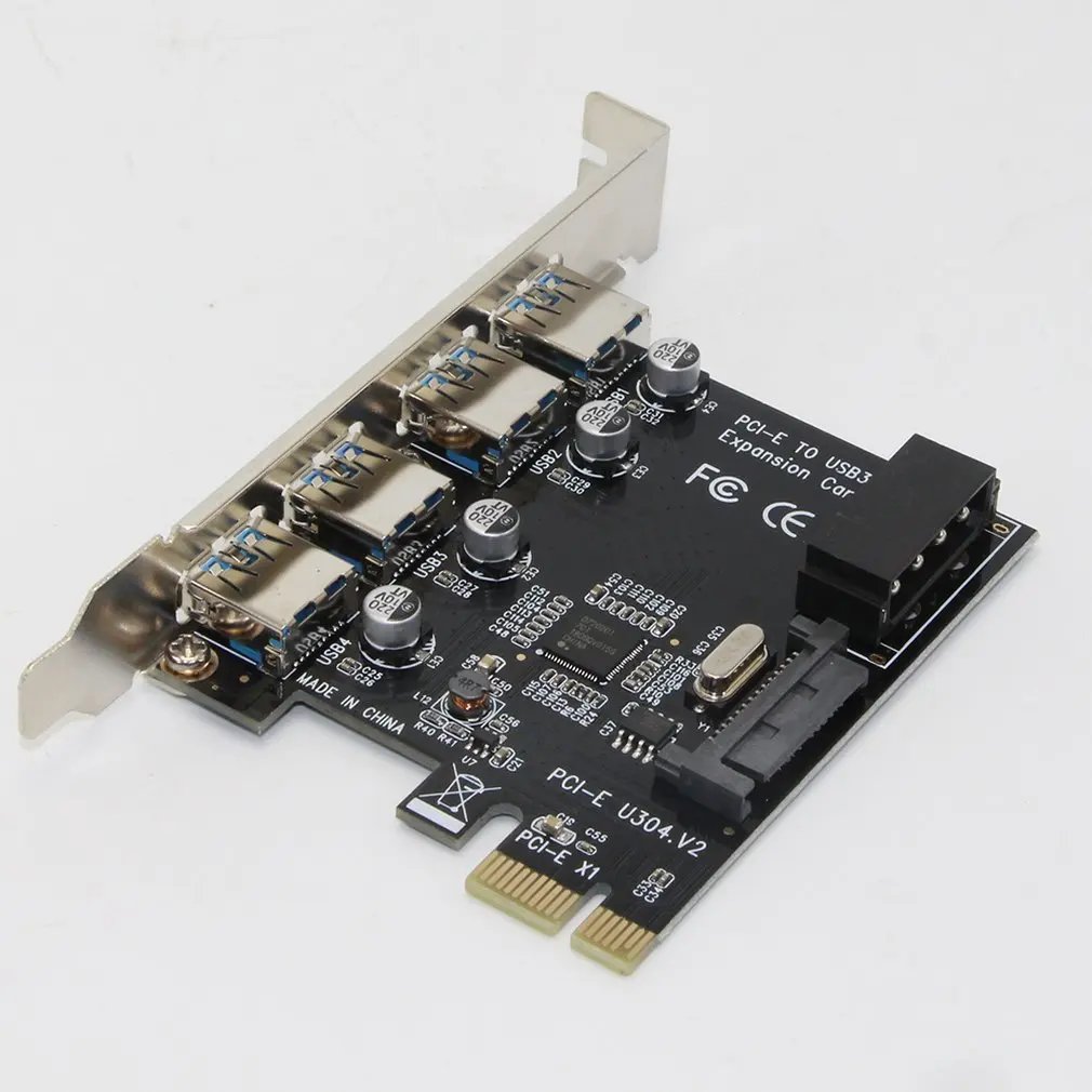 Usb3.0 карты расширения сзади 4-Порты и разъёмы Nec настольный компьютер Usb3.0 Интерфейс адаптера Pci-E на Usb3.0