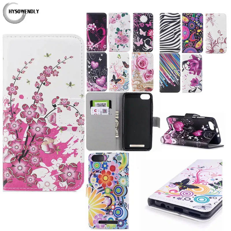 Чехол книжка из ТПУ с цветком для Wiko Fell Lite Feep Prime Lenny 2 3 4 Pidge 5 0| |