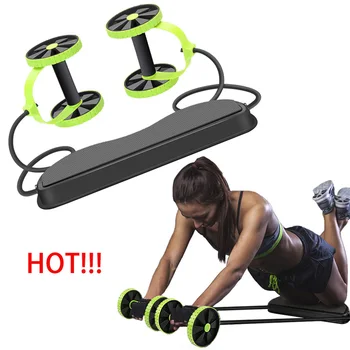 

Muscle Exercise Equipment Home Fitness Equipment Double Wheel Abdominal Power Wheel Ab Roller Gym Roller Trainer Training