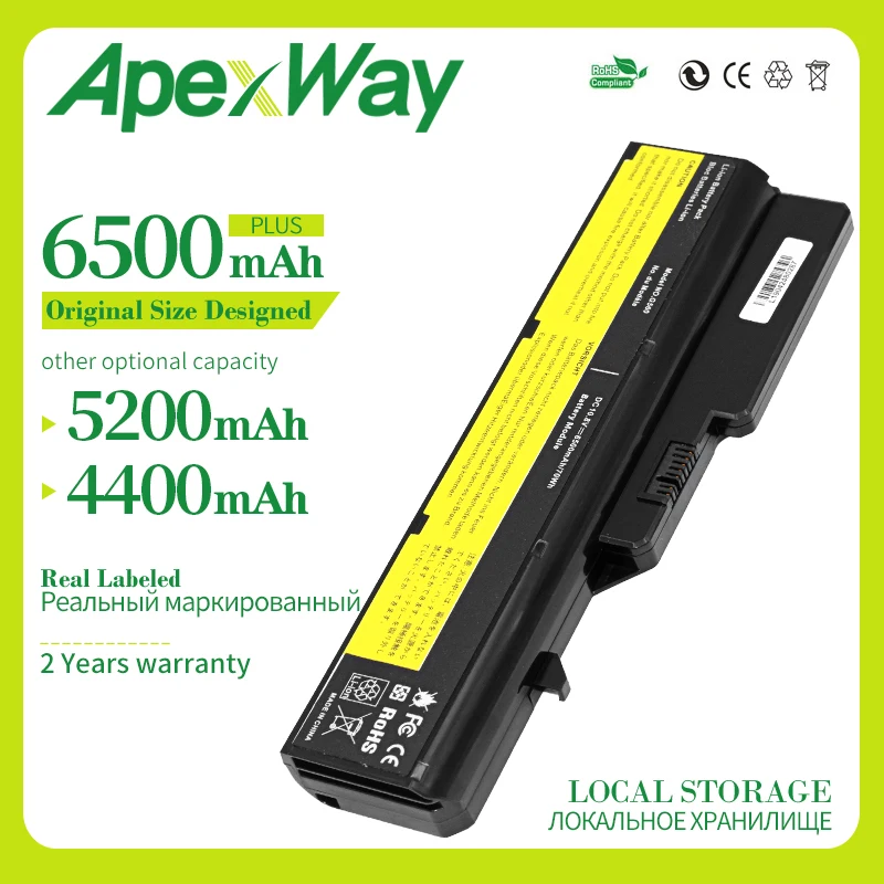Apexway 11 1 V Аккумулятор для ноутбука Lenovo L09S6Y02 LO9L6Y02 IdeaPad G460 G465 G470 G475 G560 G565 G570 G575 G770