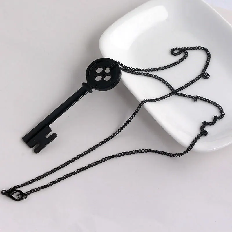 CORALINE KEY Necklace Keychain Movie Coraline Pendants Ghost Mother Skull Choker Jewelry Gifts Cosplay Props (5)