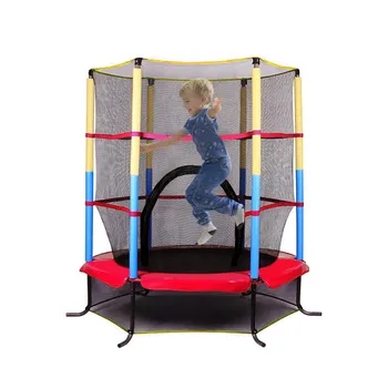 

Trampoline For Children Mini Round Elastic Jumping Bed 160 cm With Safety Enclosure Netting Kid 's Toy Home Fitness Equipment