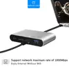 USB Type-C Thunderbolt 3 to HDMI 4K Ethernet Gigabit Adapter USB-C USB 3.0 Hub Converter Type-C PD OTG Hub Adapter for Macbook 3